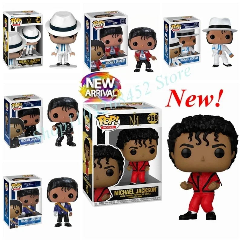 Nuevas estrellas FUNKO POP Beatalo Michael Jackson # 22 # 23 # 24 # 25 # 26 # 345 # 352 # 359 juguetes colección de figuras de acción modelo juguetes para regalo