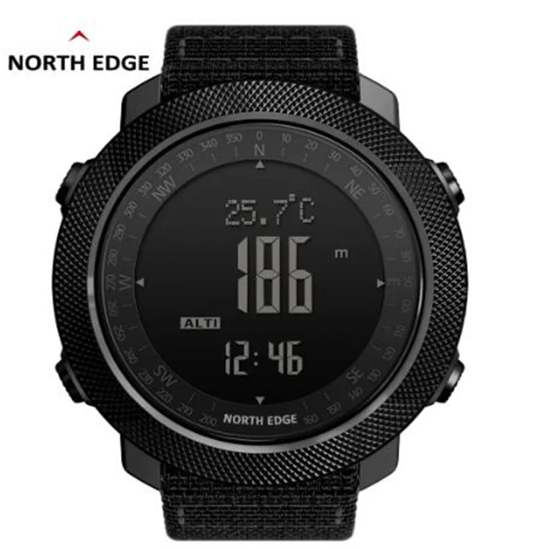 

North Edge Men Apache Outdoor Sports Watches Waterproof 50M LED Digital Watch Men Military Altimeter Barometer Compass Barometer