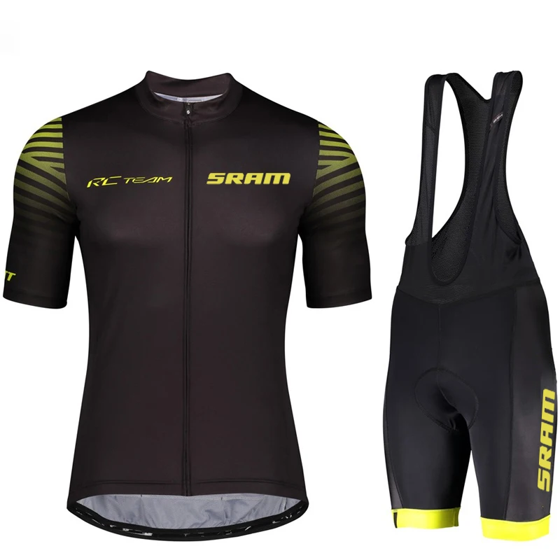 Conjunto de Jersey de ciclismo para hombre, ropa SRAM para hombre, uniforme para bicicleta de montaña, blusa, equipo completo de verano, pantalones para bicicleta de carretera 2025