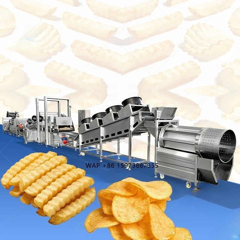 OCEAN Potato Flake Production Line Fried French Fries Sweet Potato Chip Make Machine for Small Business