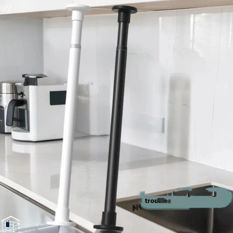 

25 мм регулируемый карниз для душа без перфорации, телескопический стержень, выдвижной прочный подшипник, стержень для одежды, рельсовая трубка для одежды