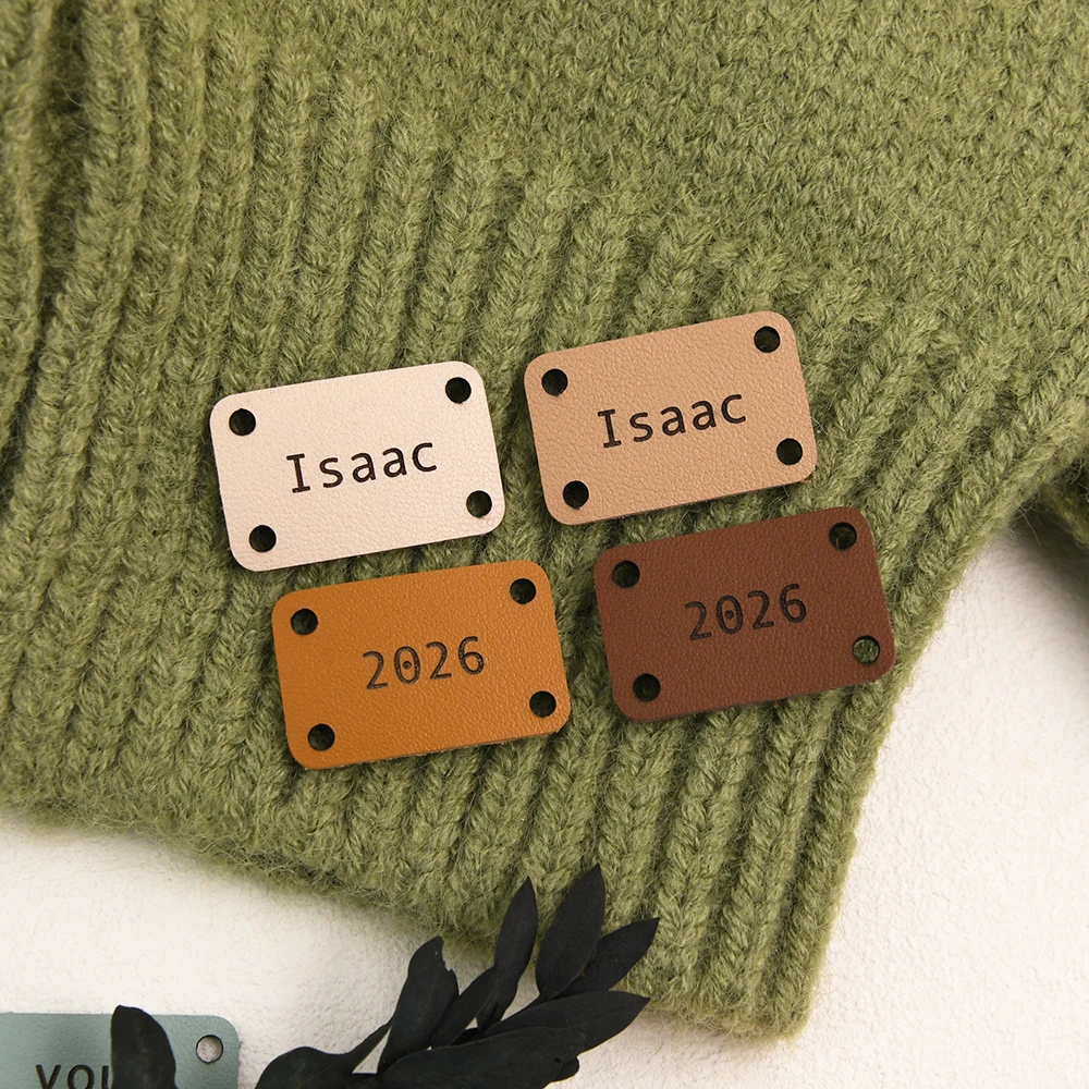 

Custom Leather Tags Laser Engraved 19x30mm 1mm Eco-Friendly for DIY Crafts, Bags & Personalized Gifts