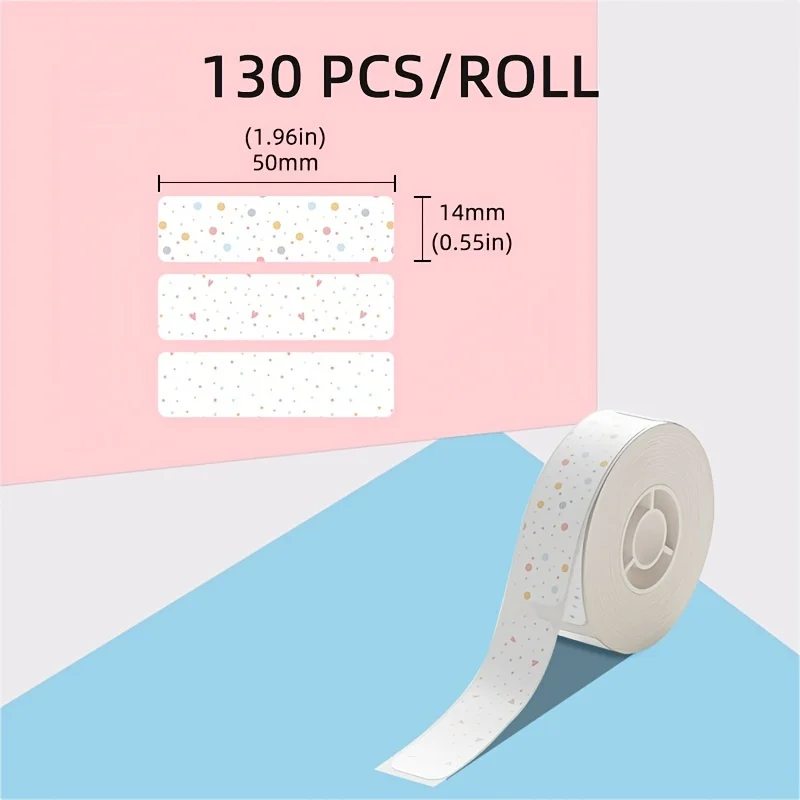 1Roll Niimbot D11/D110 Color Label Printing Paper Thermal Waterproof Label Paper Three Proof Thermal Paper