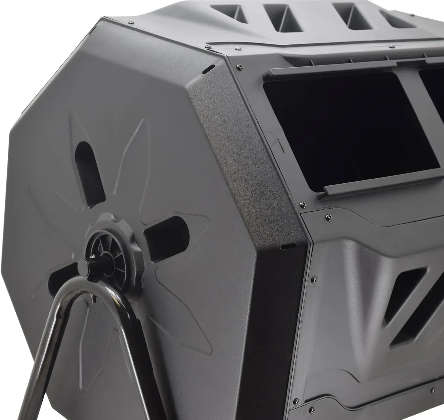 بهلوان سماد مزدوج الغرفة بسعة 43 جالون لإعادة تدوير نفايات الحديقة الفعالة #3