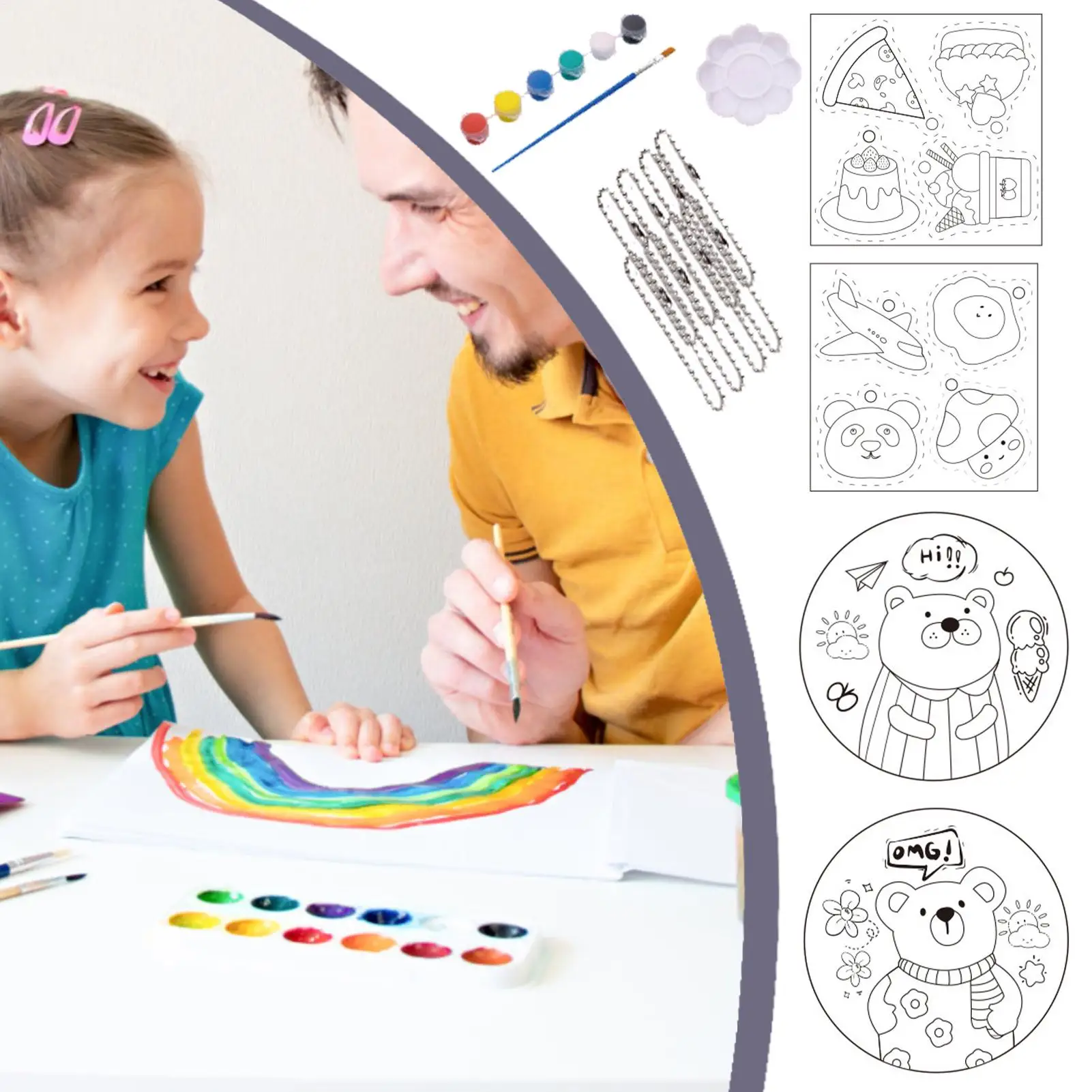 Textured Art Painting Kit 3D Drawing Magic Foam Texture Paper Set Children Water-Activated Crafting Canvas Sponge For School