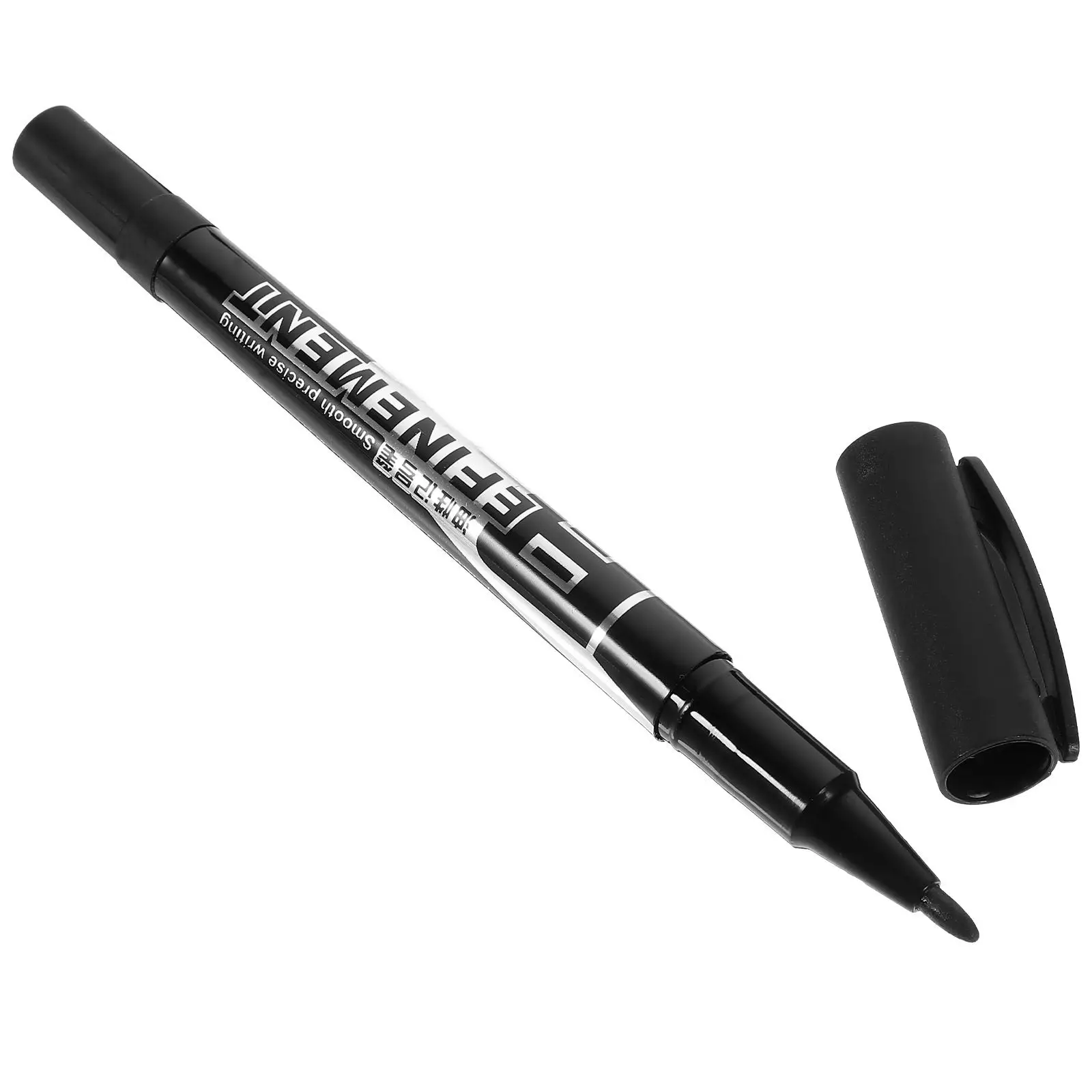 

Портативный двусторонний маркер с черными быстросохнущими перманентными чернилами для стекла, металла, пластика и гладких поверхностей