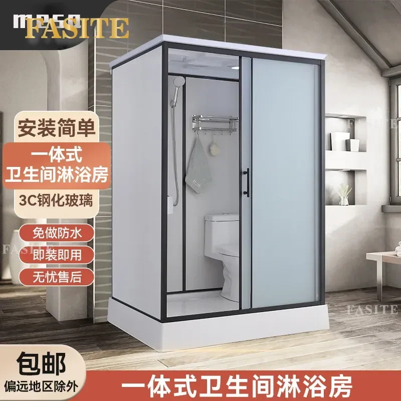 For Integrated Bathroom Shower Room Toilet Unit All in One Compact Space Saving Modern Household Bath Suite Easy Installation