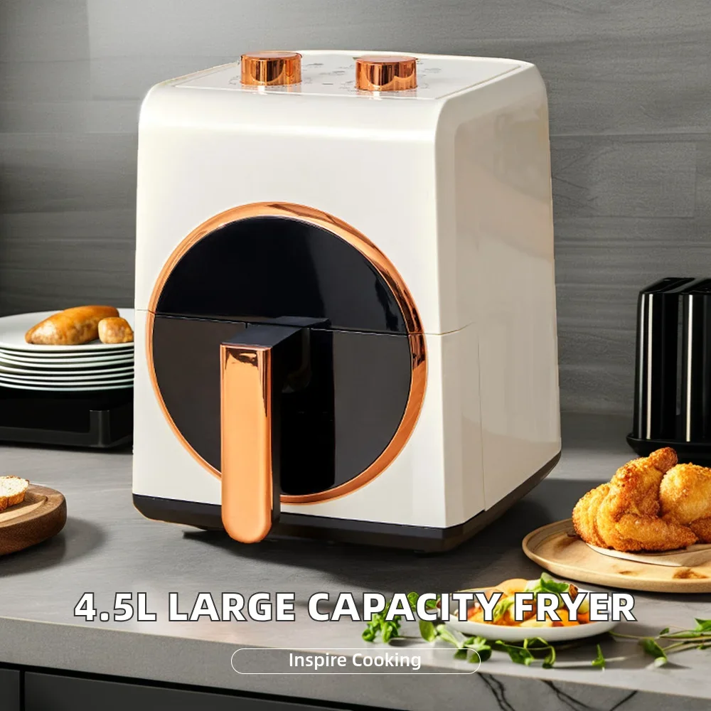 Large 4.5L Capacity Double Knob  friteuse air Oven for Household Kitchen for Fried Chicken Preparation