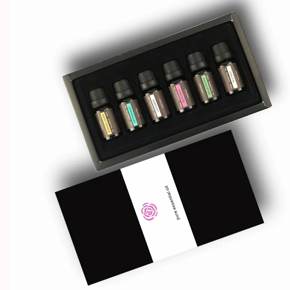 6Pcs 10Ml Glass Essential Bottles for Women Aromatherapy Oils Travel Kit Perfume Samples Lavender