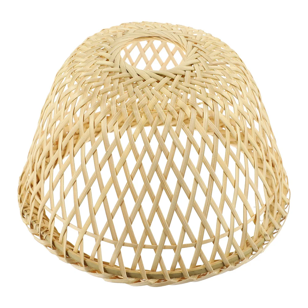 

Bamboo Lamp Shade Beige Boho Rattan Pendant Cover Vintage Ceiling Light For Dining Room Restaurant Decor Wicker Hanging