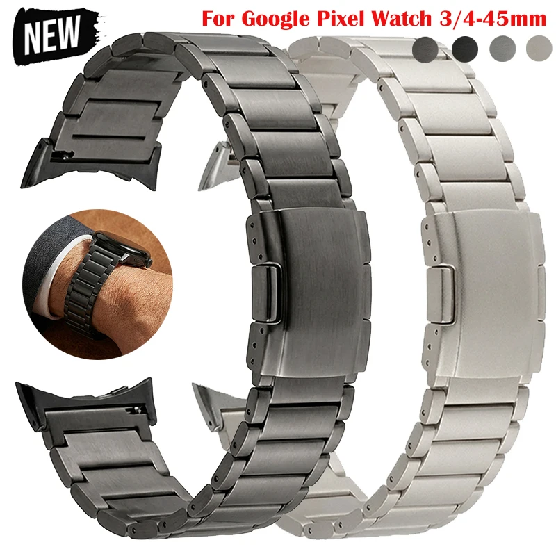 Titanarmband für Google Pixel Watch 3/4 45 mm, Metallarmband für Pixel Watch 3 45 mm, Ersatzzubehör, Armband Correa