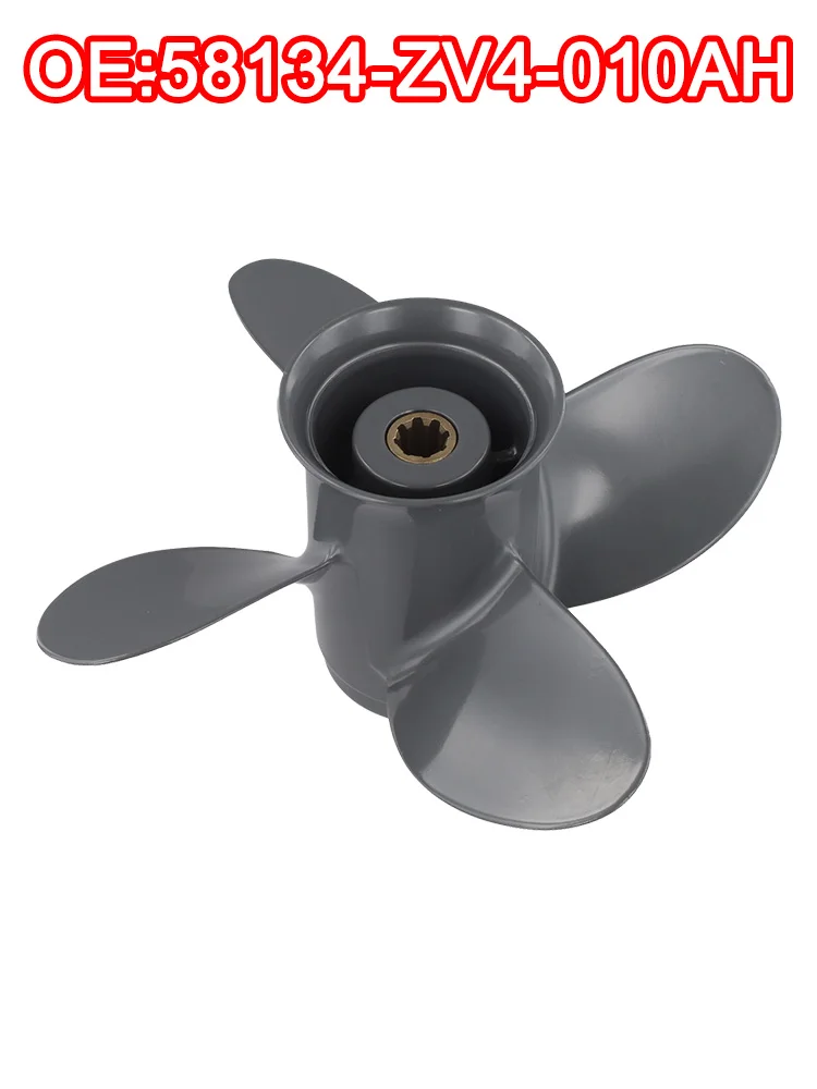 4 Blade Propeller Aluminum Boat Propeller For Boating Easy Installation Enhanced Durability Improved Fuel Efficiency