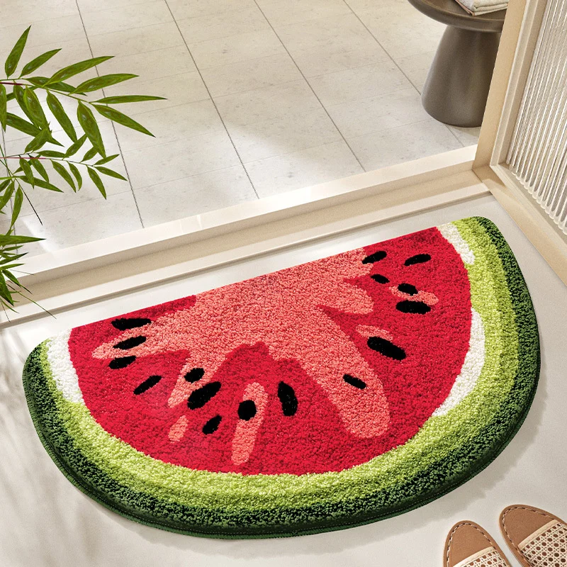 Instagram Cartoon Fruit Shaped Carpet Living Room Bedroom Bathroom Toilet Mat Strong Water Absorbent Non Slip Resistant To Dirt