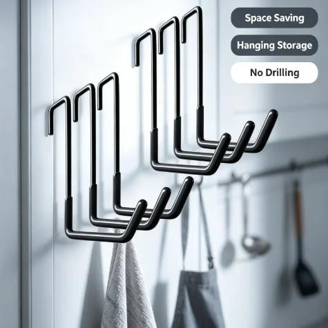 Iron Garage Storage Hooks Heavy Duty Anti Slip Rubber Coated for Bikes Ladders Tools Garden Item Hanging Supply