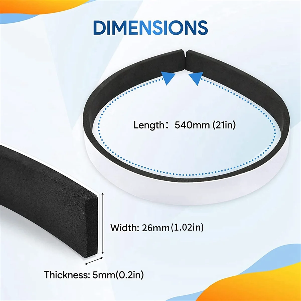 Hot sale 2 Pack Soft Bumper Protect Robot and Furniture Fit for 671 675 500 600 700 800 Series (21InchX0.8Inch)