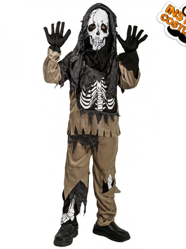 

Костюм террора на Хэллоуин Цин Динас, одежда зомби, наряд призрака, наряд для вечеринки, костюм для взрослых и детей, материал полиэстер