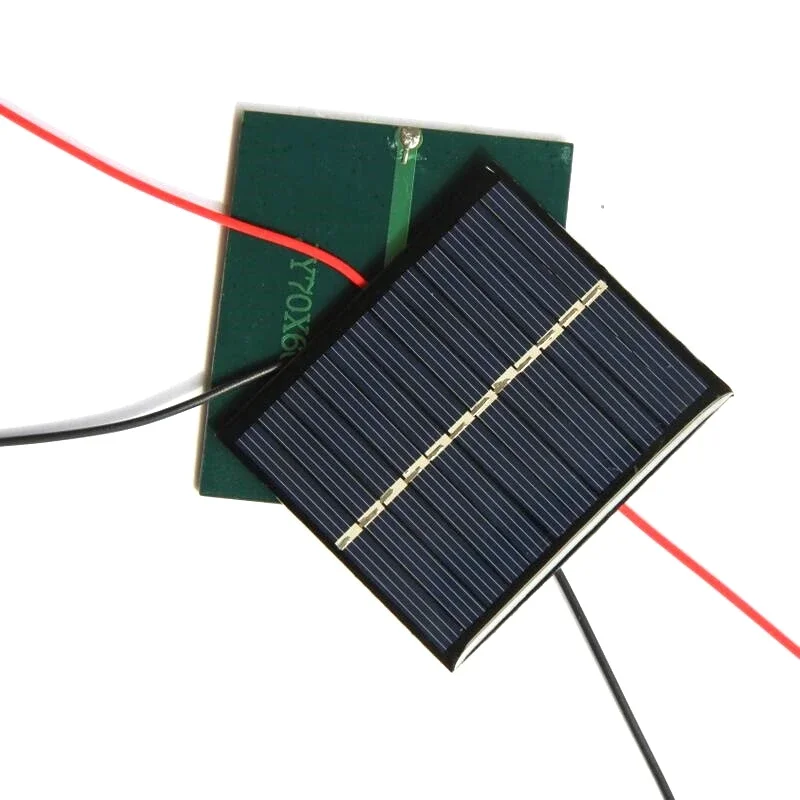 Cena fabryczna 100 SZTUK Mini Panele Solarny 0.57W 6V Mała Ogniwo Solarny z Kablem 15CM Łatwa Zrób To Sam Zabawka Solarna Mały System Energetyki Słonecznej