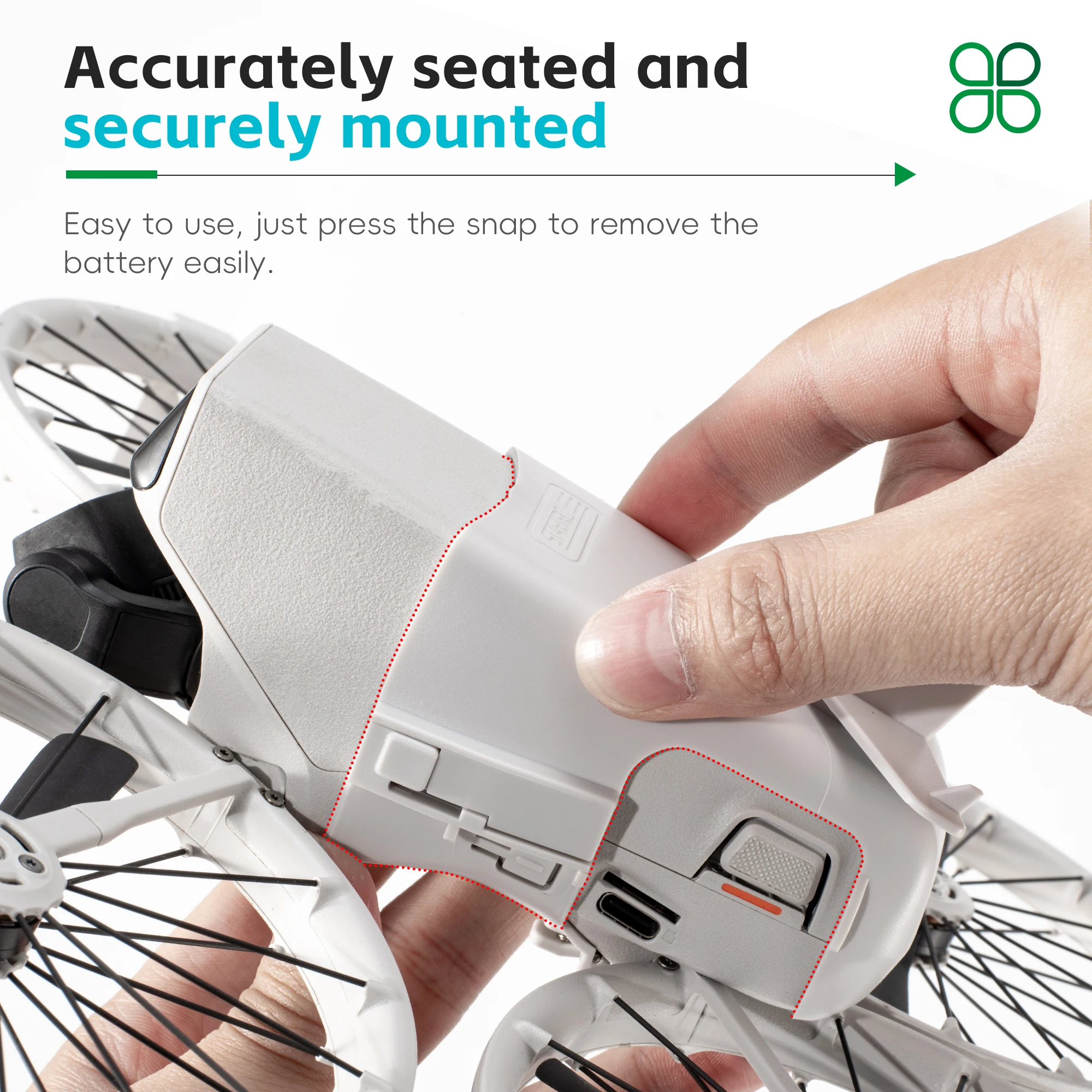 STARTRC Защитная пряжка для аккумулятора для аксессуаров DJI FLIP Flight Tail Wing Drone Battery Защита от падения