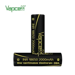 High Discharge Original Vapcell INR 18650 2000mah 38A 3.7V Battery Rechargeable 18650 Lithium Cell For Electric Wheelchairs