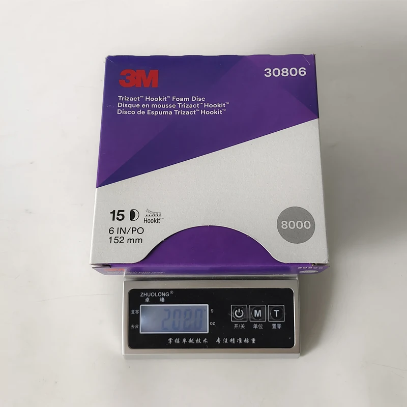 3M 30806 ورق صنفرة ثلاثي الأبعاد كاشط 6 بوصة 8000 حبيبة 15 قطعة