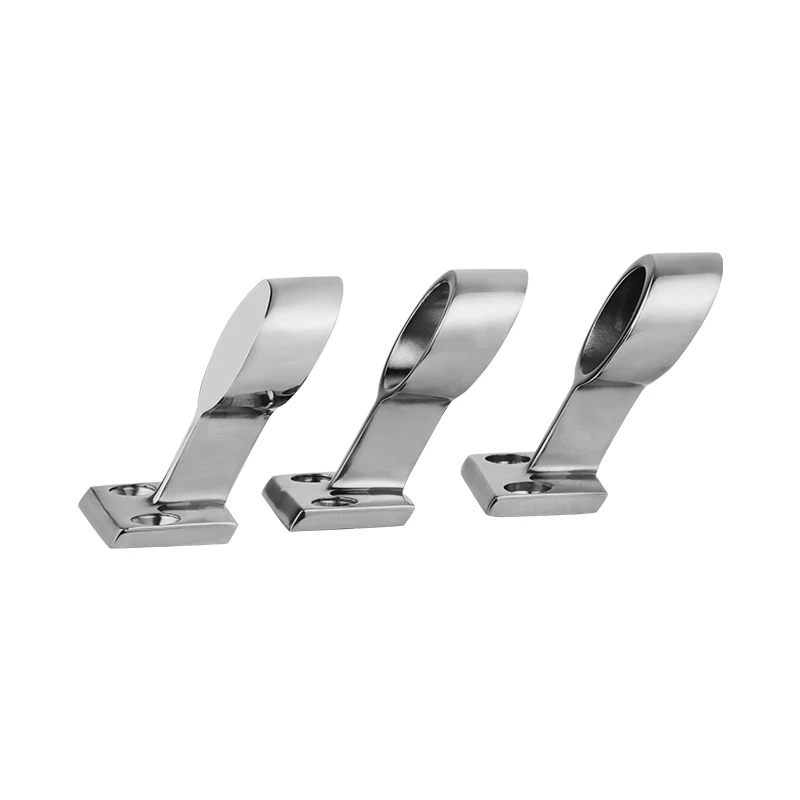 1pcs 22/25MM Boat Pipe Bracket Forward/Center/End Handrail Stanchion Marine Hardware 316 Stainless Steel Boat Accessories