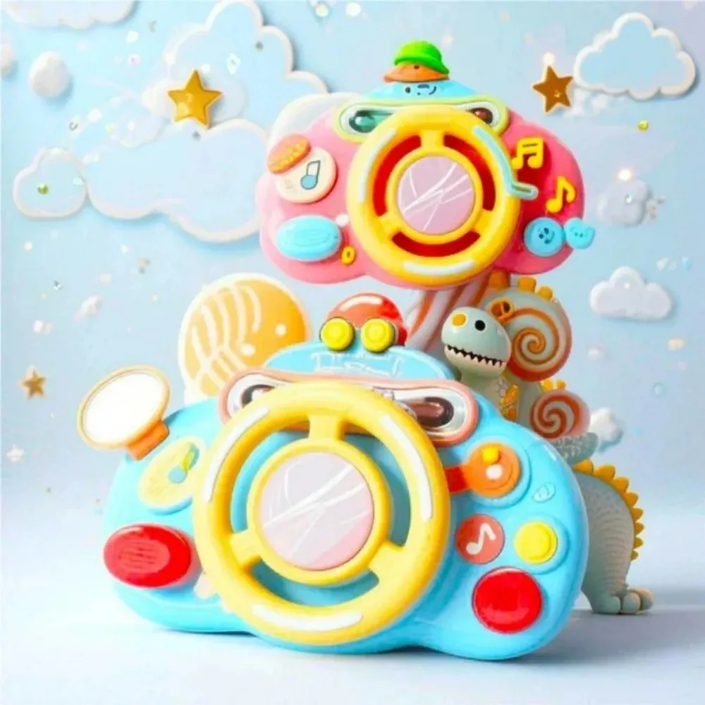 Baby Electric Simulation Driving Car 0-36 Months Co-Pilot Stroller Fun Learning Toy for Infants