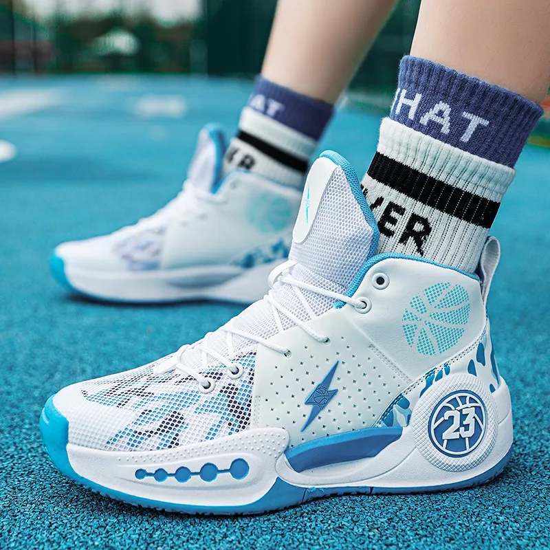 

Children's basketball shoes male professional training actual combat shock-absorbing rebound junior high school non-slip sports