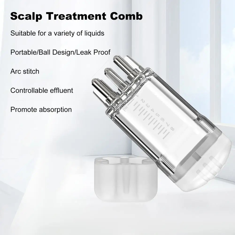 Scalp Applicator Comb Hair Oil Applicator Comb with Precise Scale for Scalp Massage Root Application Portable Dispenser for Hair