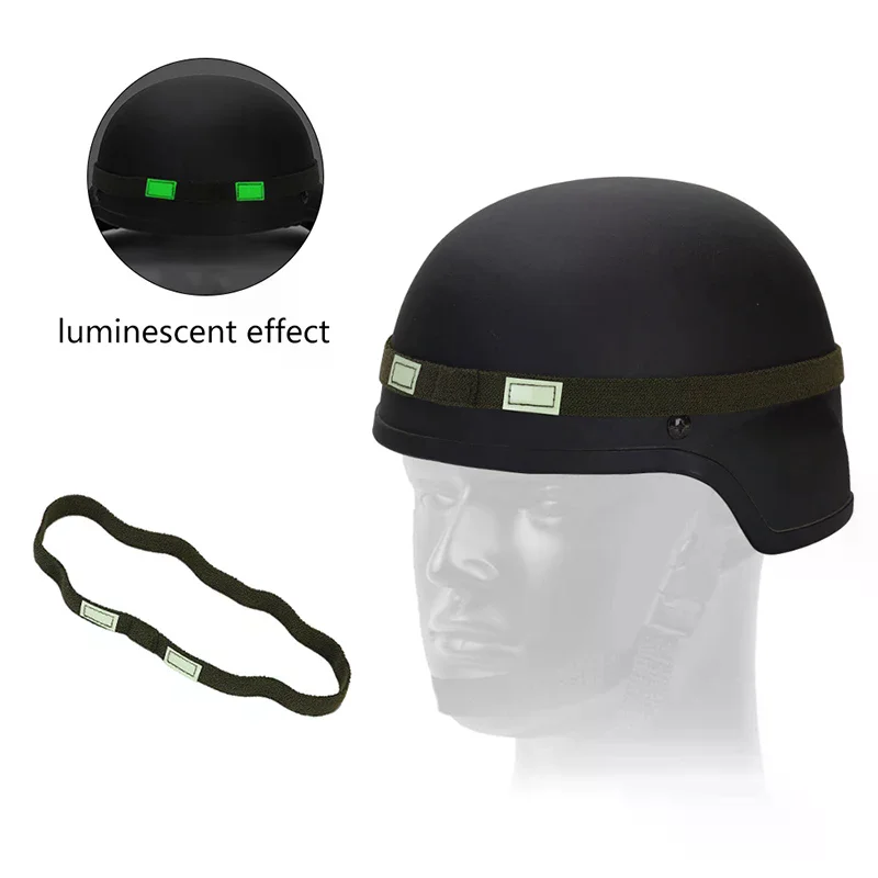 حزام خوذة M88 MICH التكتيكي مع شريط عاكس، قطعة واحدة، مرونة مثالية للاستخدام الخارجي.