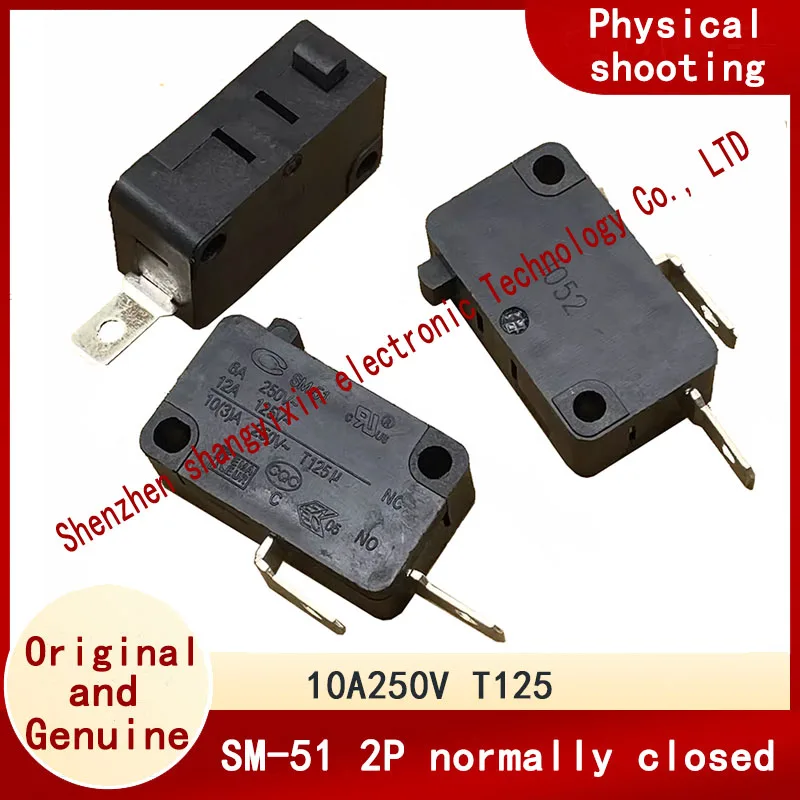

Original CQC UL certified micro switch SM-51 Car washing machine two-pin normally closed silver contact light touch stroke power