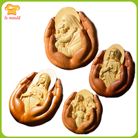 LXYY  Christian Soap Fondant Silicone Molds Virgin Fragrance Handmade Soap Mold Sanjia Sankou Silicone Mould