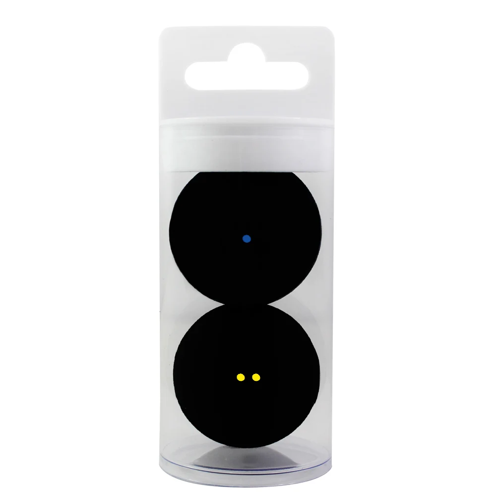 

2 pcs/tube FANGCAN Squash Ball for Professional Players or Trainers One Blue Dot and Yellow Dot and Two Yellow Dots Ball