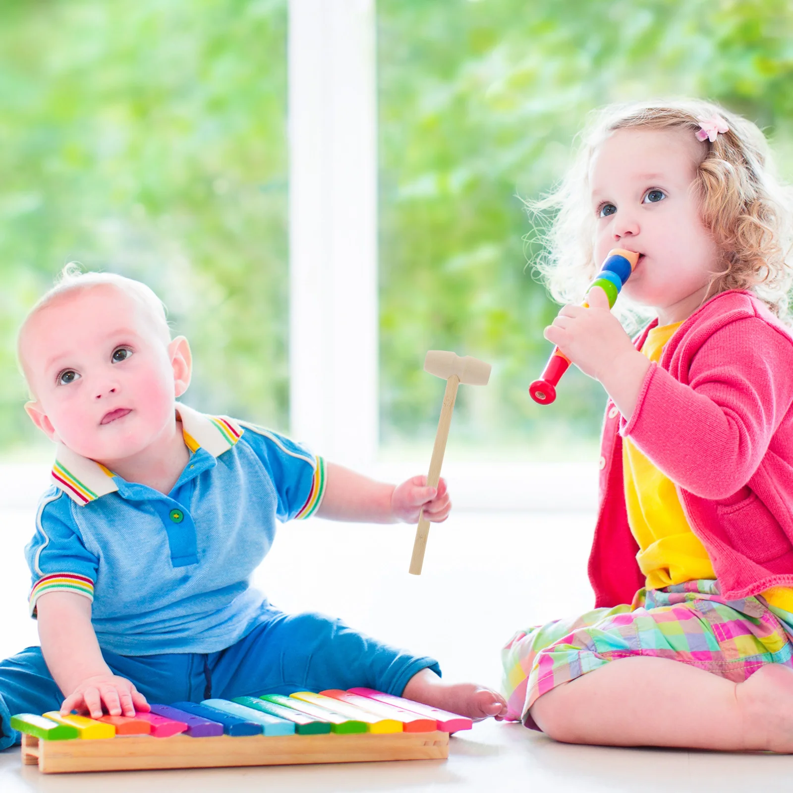 36 قطعة من مطرقة المطرقة الخشبية للأطفال، أداة تدريب عضلات اليد للتفاعل بين الوالدين والطفل، هدية عيد ميلاد، نشاط ممتع #6