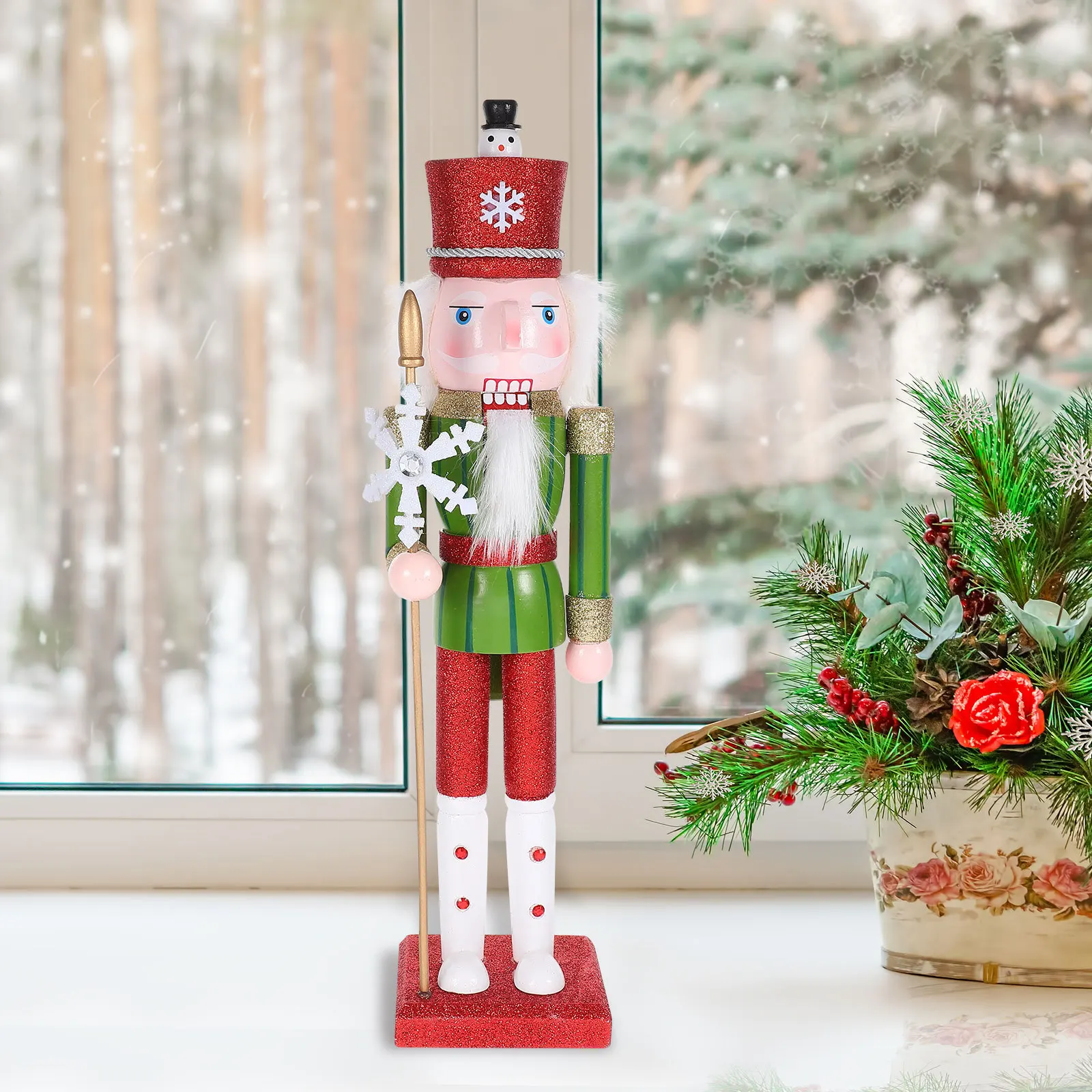 

Nutcracker Ornament Desktop Nutcrackers Craft Decor Table Decorations Green Figures