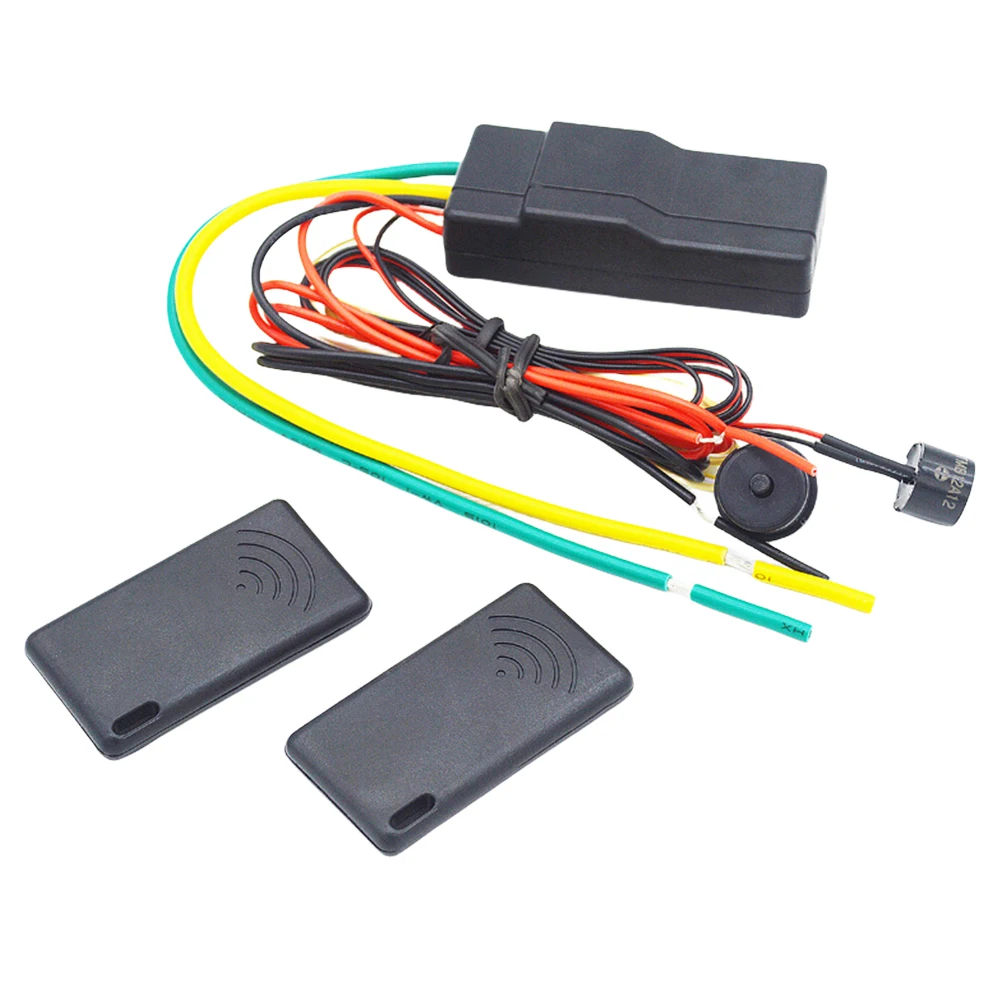 قفل سري ذكي تلقائي 12 فولت مضاد للختطاف 2.4 جيجا هرتز قفل محرك السيارة اللاسلكي بموجات الراديو محرك منع الحركة اللاسلكي إنذار قفل داكن #5