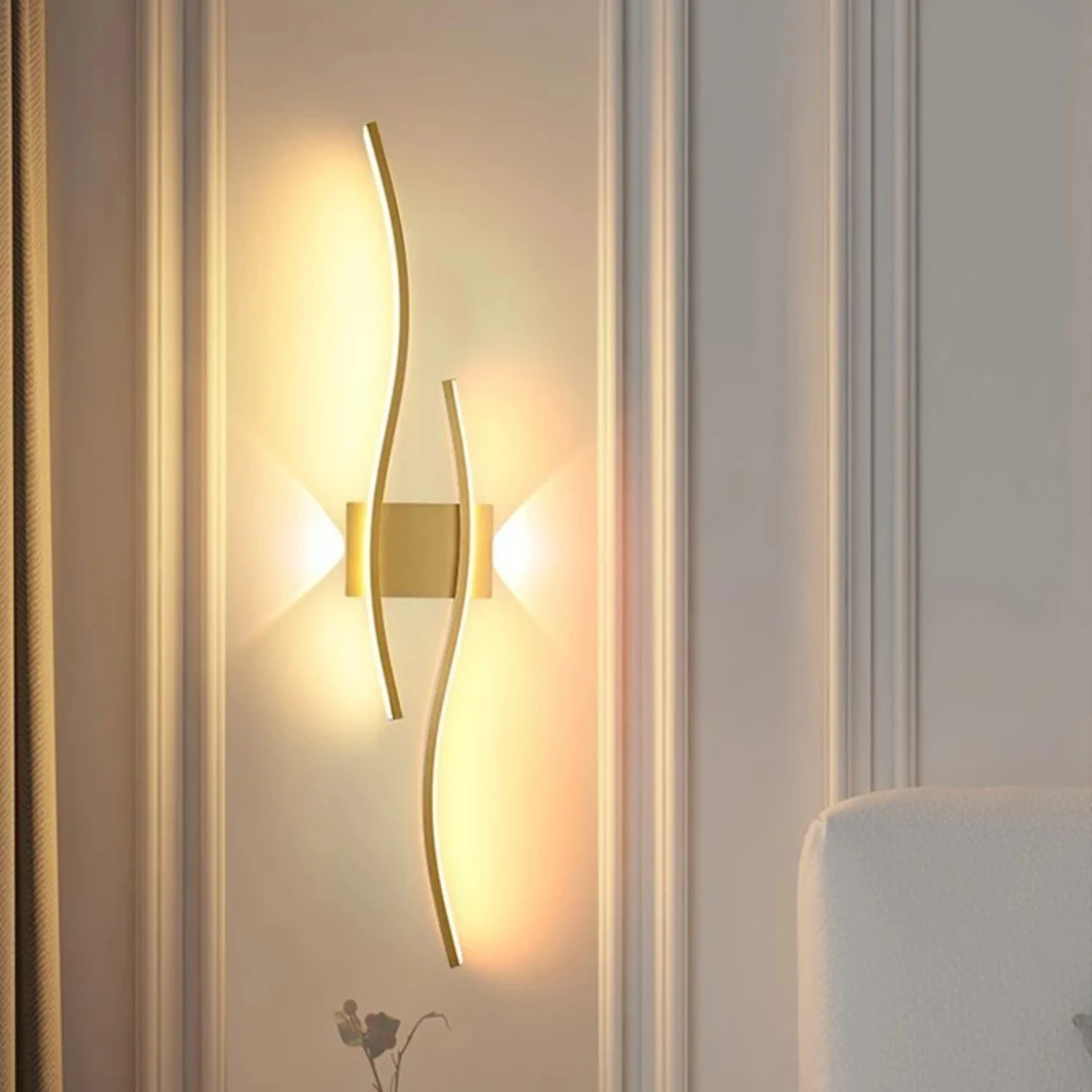 Luz LED de pared negra moderna y elegante, lámparas interiores blancas y contemporáneas, decoración Interior elegante, sala de estar acento para, nuevo