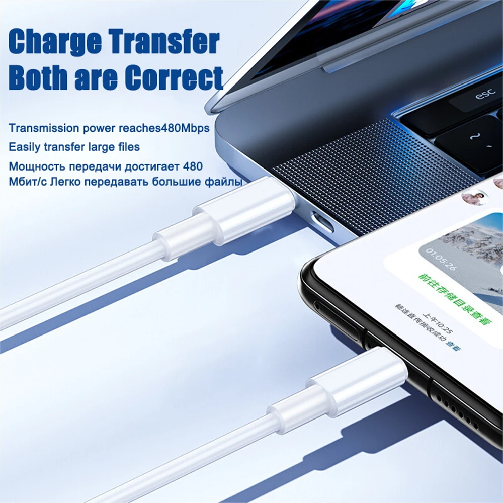 10 Stück 100W USB-C zu Typ-C Kabel für iPhone 17 16 15 PD 60W Schnellladung für Huawei Xiaomi Samsung Typ-C Kabel Zubehör – Detail 6