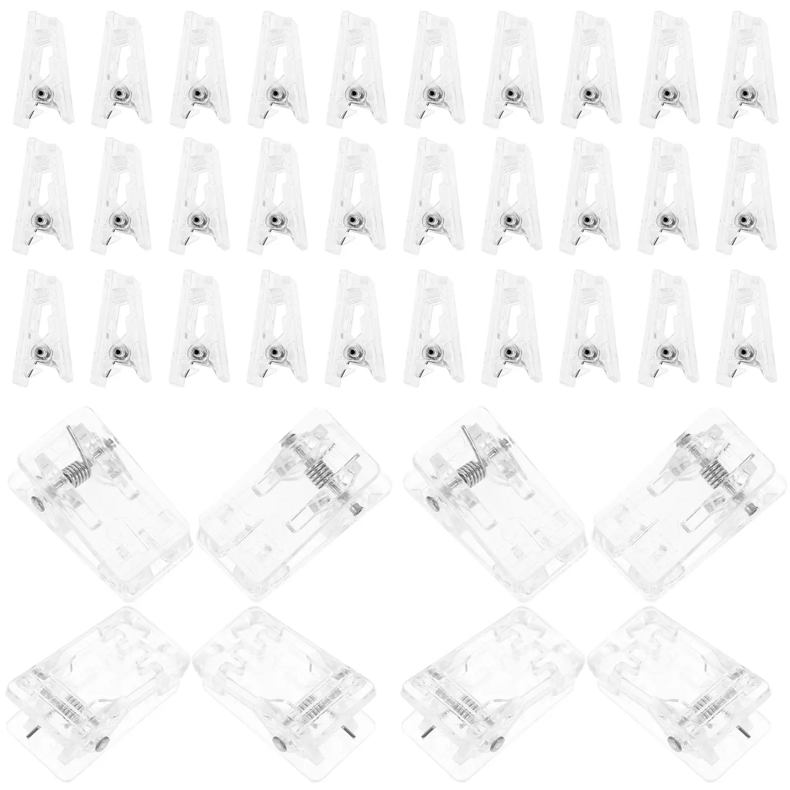 

50 шт. держателей для бейджей с пружинными зажимами, гладкие, износостойкие, для удостоверений личности, кредитных карт, водительских прав, клипсы для бейджей