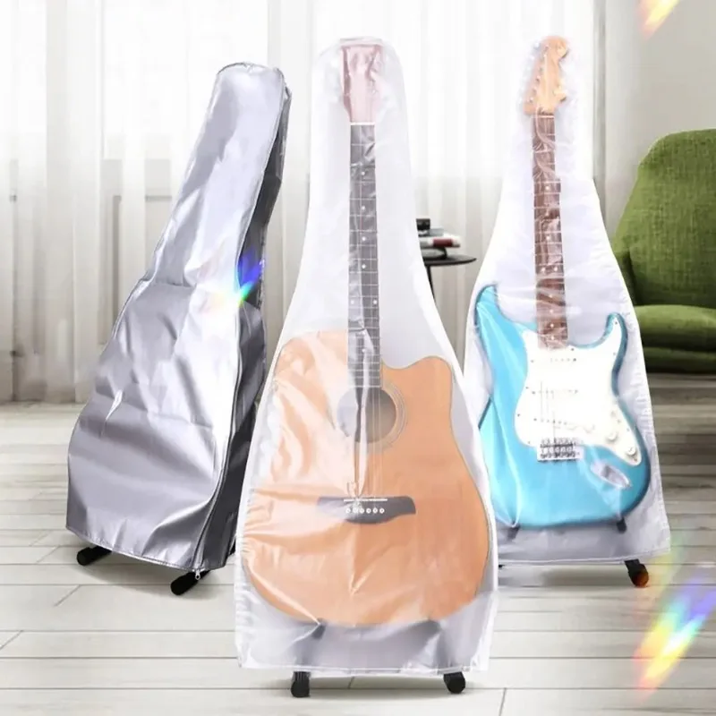Dustproof Frosted Guitar Cover Waterproof Guitar Instrument Accessories Guitar Dust Cover Transparent Sunscreen Bag