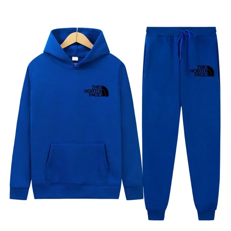 ชุดวอร์มผู้ชายแบรนด์ใหม่ ฤดูใบไม้ร่วง-ฤดูหนาว 2025 เสื้อฮู้ด กางเกงวอร์ม ชุดสองชิ้น แฟชั่นใหม่สำหรับออกกำลังกาย