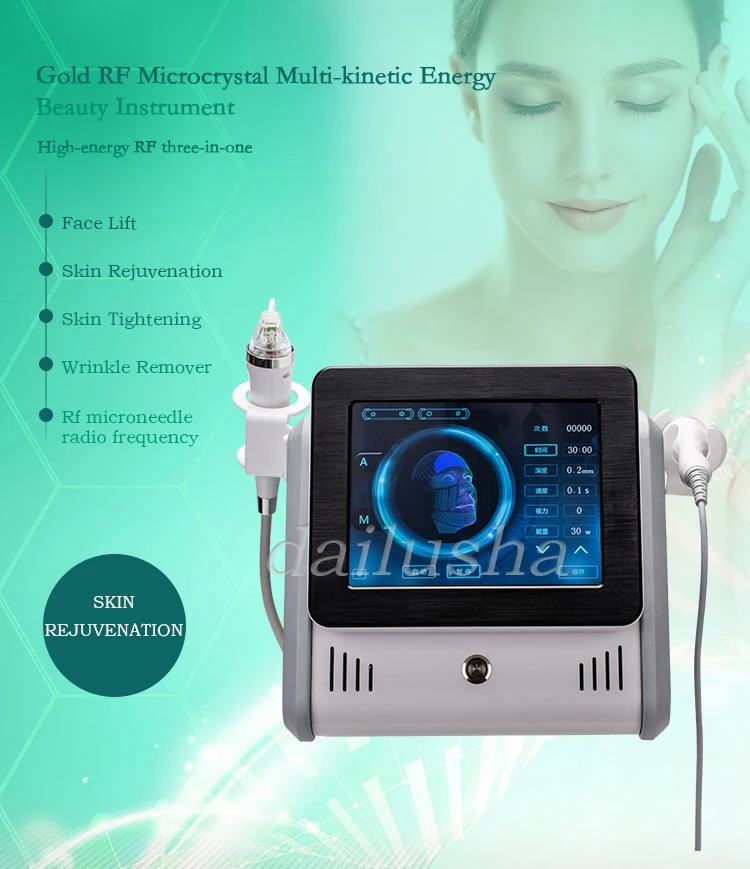 New Generation 2-in-1 RF Microneedle Beauty Equipment, Professional Radiofrequency Machine for Acne Treatment and Anti-Aging