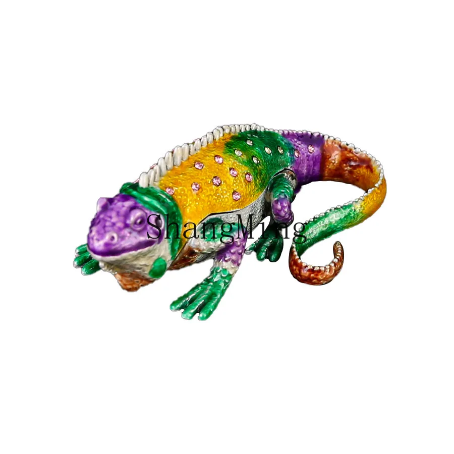 

DSA Diamond Lizard Jewelry Box Lizard Jewelry Box Storage Enamel Craft Gifts Jewelry Storage Box