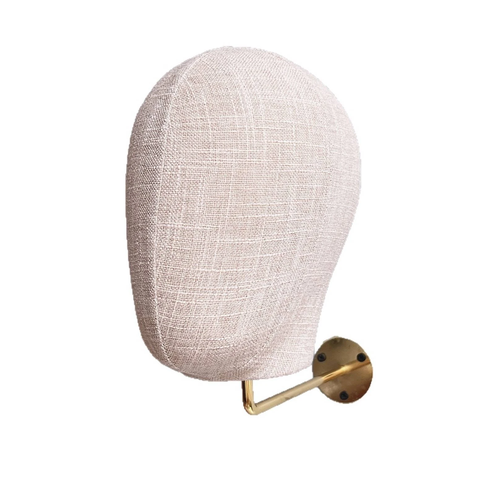 Wall-Mounted Hat Display Head Form Easy to Install Hat Display Head with Wall Hook Multipurpose Canvas Surface
