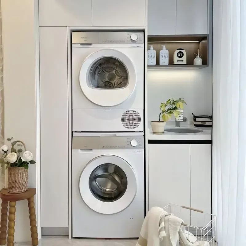 Modern Design Stainless Steel Floor-Mounted Balcony Cabinet Customizable Mildew-Proof Terrace Storage Unit Kitchen Cabinets