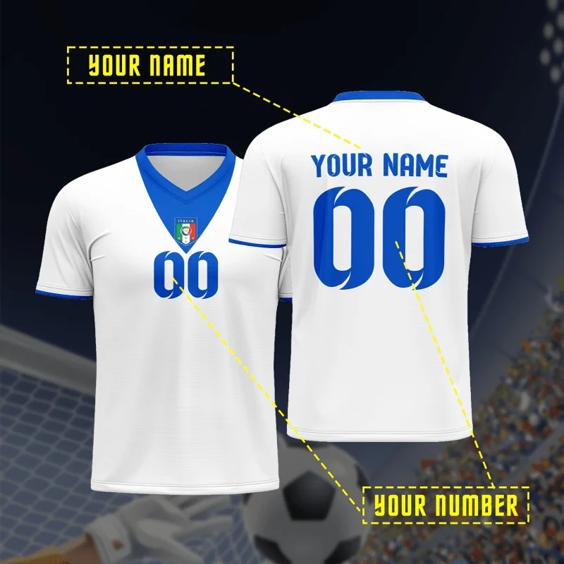 ملابس تدريب كرة القدم المخصصة تي شيرت برقبة على شكل حرف V للبالغين والمراهقين قمصان نادي الفريق المخصصة وملابس رياضية متطابقة للعائلة #5