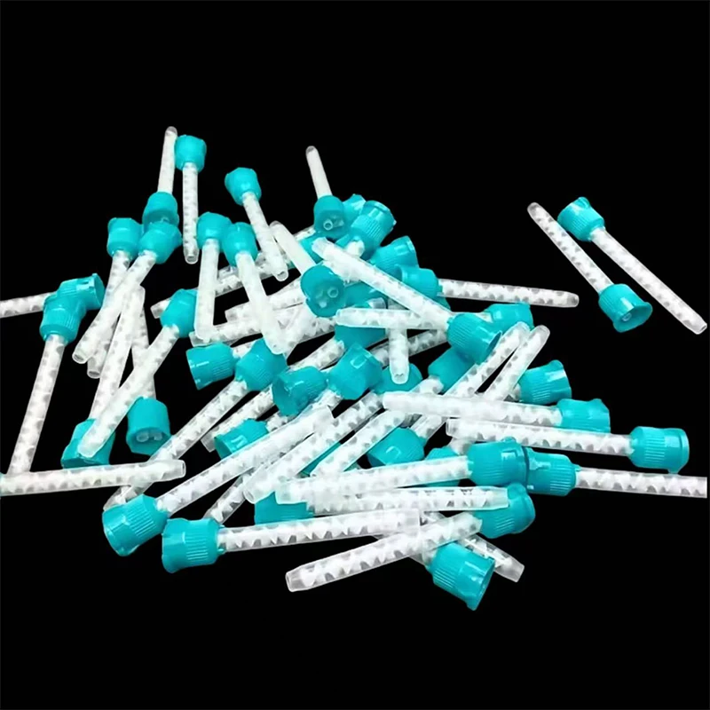 50 Stück/Beutel Dental-Mischkanülen 1:1 Zahnmedizin Silikon-Gummi-Mischkanüle Einweg-Abdruckmaterial-Düsenkopf