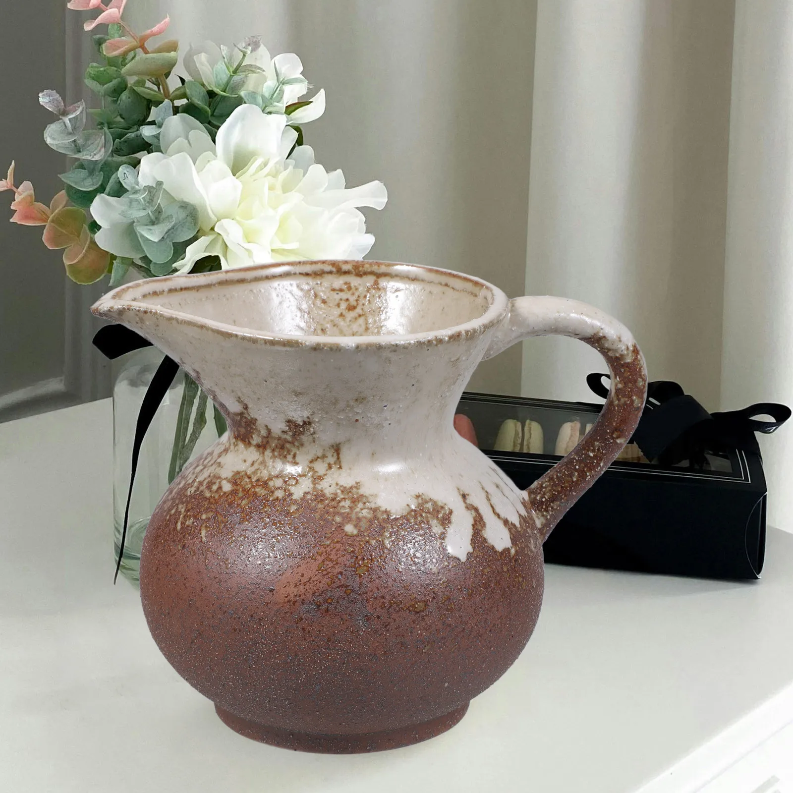 

Ceramic Succulent Pot Retro Style Small Indoor Planter Pot Artistic Design for Succulents and Cactus Plants Small Wall