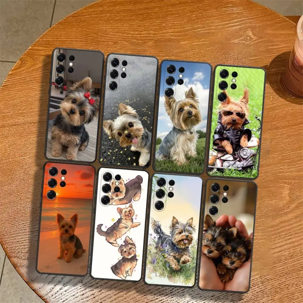 Yorkshire Terrier Dog Phone Case For Samsung S22,S24,S20,S25,S23,S30,S21,Ultra,Plus,Fe,Black Soft Case