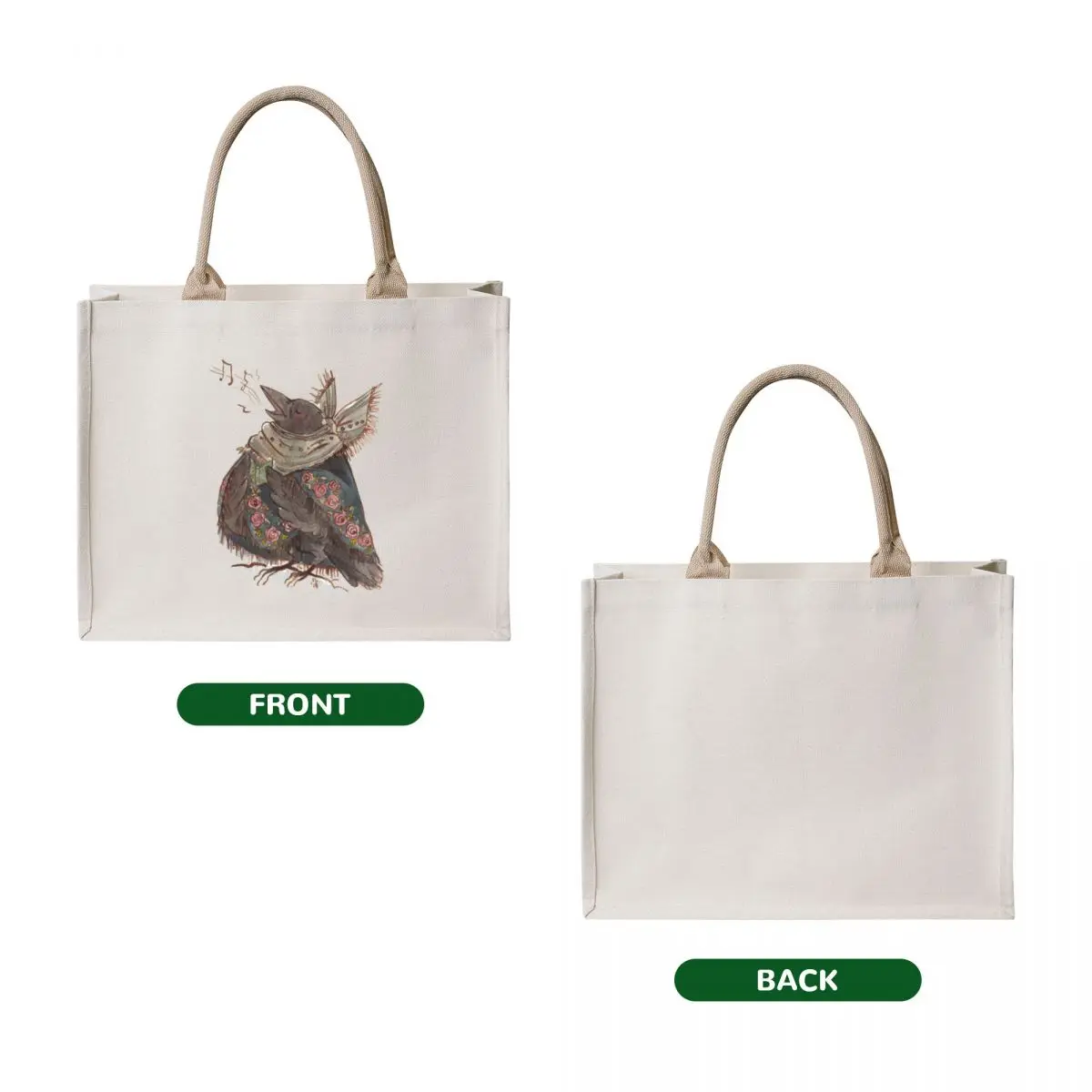 singing crow Tote Bag sacs de shopping tote bag woman Big bag