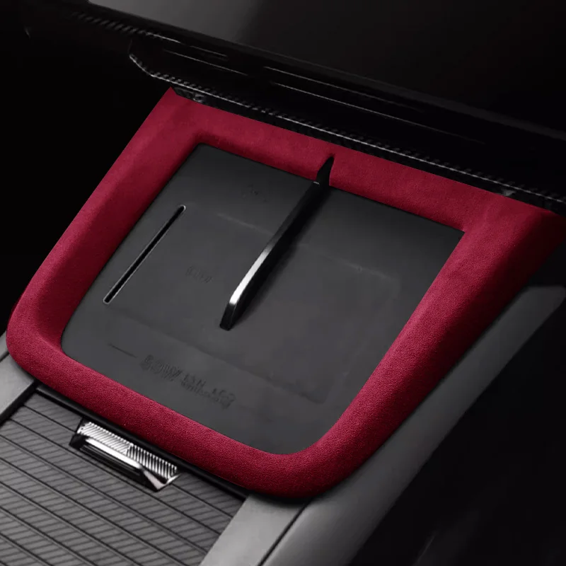For LYNK&CO 08 23-25  Suede Central Control Gear Shift Panel Wireless Charging Frame Car Interior Modified Accessories
